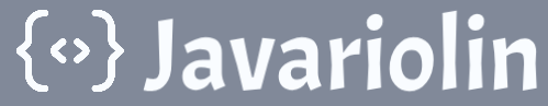 Logo of Javariolin with a stylized design on a gray background