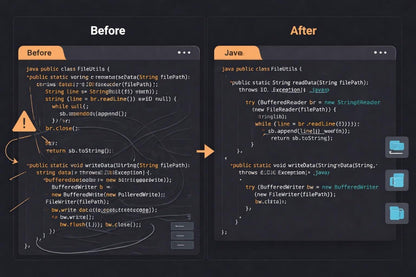 Before/After diagram